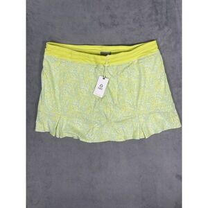 New Tasc Womens Rhythm Skirt Skort XL Green Yellow Tennis Pickleball Golf